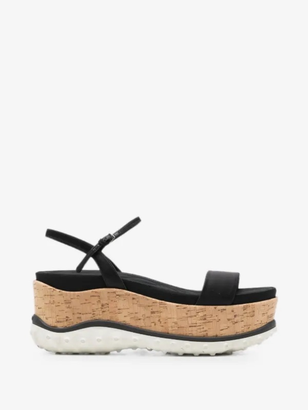 Miu Miu Black Strappy Cork Platform Sandals